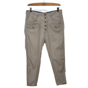 G-Star Women Light Khaki Button-Fly Pants Size 28